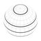 Equator, tropics and polar circles of Earth globe