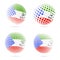 Equatorial Guinea halftone flag set patriotic.