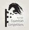 Equestrian competitions - vector illustration of horse