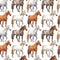 Equestrian Elegance: Watercolor Horses Pattern