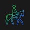 Equestrian gradient vector icon for dark theme