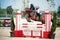 Equestrian Horse Rider Jumping.Picture showing a competitor performing in show jumping competition