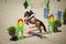 Equestrian Horse Rider Jumping.Picture showing a competitor performing in show jumping competition