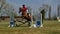 Equestrian horseback jumping obstacle