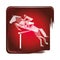 Equestrian jumping stripy icon