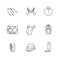 Equestrian outline icons, equestrian dressage, online store design