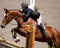 Equestrian show jumpers practice at Jefferson County fairgrounds