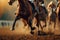 Equestrian speed Powerful horse racing, capturing the thrill of sport