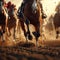 Equestrian speed Powerful horse racing, capturing the thrill of sport