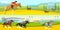 Equestrian Sport Cartoon Horizontal Banners