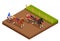 Equestrian Sport Isometric Concept