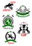 Equestrian sport symbols for competitions design