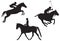 Equestrian sport vector silhouettes 2