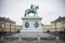 The Equestrian Statue. Amalienborg. Copenhagen. Denmark.