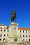 Equestrian statue and ducal palace.