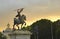 Equestrian statue of El Cid Campeador in Seville Andalusia Spain