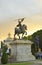 Equestrian statue of El Cid Campeador in Seville Andalusia Spain