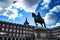 Equestrian statue of Felipe III in Plaza Mayor of Madrid