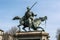 The equestrian statue of Ferdinando di Savoia in Turin, Italy