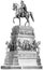 Equestrian statue of Frederick the Great of Unter den Linden in Berlin by a German sculptor Chr. Dan. Rauch.
