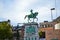 The equestrian statue of Grand Duke William II on the Place Guillaume II in Luxembourg City, Luxembourg