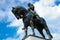 Equestrian statue of hussite commander in Prague