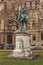 An equestrian statue of Luitpold Prince Regent of Bavaria on the Schonleinsplatz in the town of Bamberg, Germany