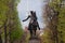 Equestrian statue of Paul Revere at Northend, Boston, Massachusetts, USA