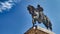 Equestrian statue to King Jaime I the conqueror in a central square of Valencia, Spain