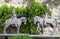 Equestrian statues of Richard the Lionheart and Suleiman the Mag