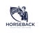 Equestrian, woman rider with horse, horseback riding, logo design. Equestrian sports, horse riding, animal and pet, vector design