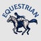 Equestrian Women Horse Rider Mascot