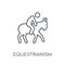 equestrianism linear icon. Modern outline equestrianism logo con
