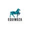 Equimoza logo, abstract mosaic horse vector