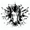 Equine Elegance: Vector Art Horse Face Peering from White,Generative AI