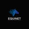 Equinet Logo, With Head Horse Moving faster