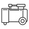 Equipment air compressor icon, outline style