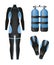 Equipment for diving. Scuba gear and accessories. 01