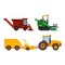 Equipment farm for agriculture machinery harvester