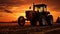 equipment farm tractor silhouette