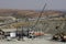 Equipment lay down area at the Premier diamond mine in Cullinan, South Africa