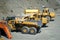 Equipment lay down area at the Premier diamond mine in Cullinan, South Africa