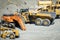 Equipment lay down area at the Premier diamond mine in Cullinan, South Africa