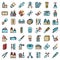 Equipment for manicure icons set vector flat