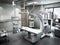 equipment and medical devices in modern operating room 3d render