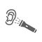 Equipment, medical torchlight icon / gray color