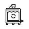 equipment preparing process cheese production line icon vector illustration