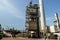 Equipment for production of asphalt, cement and concrete. Concrete plant. High tower of an asphalt plant. Harmful production. A