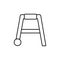 Equipment rollers walker icon. Simple line outline vector orthopedics icons for ui and ux website or mobile application