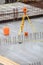 Equipment theodolite tool at construction site